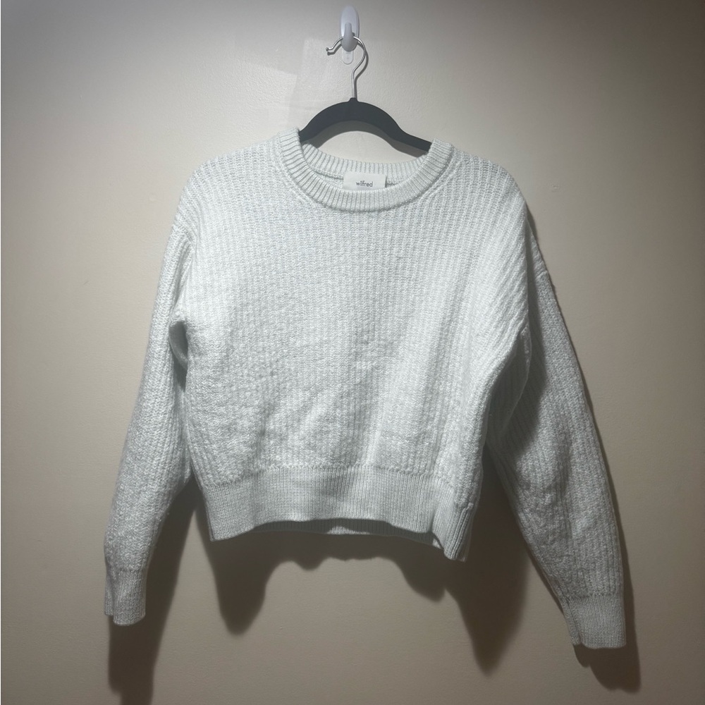 Wilfred Free Boland Sweater 100% Wool Light Tiffany Blue Color